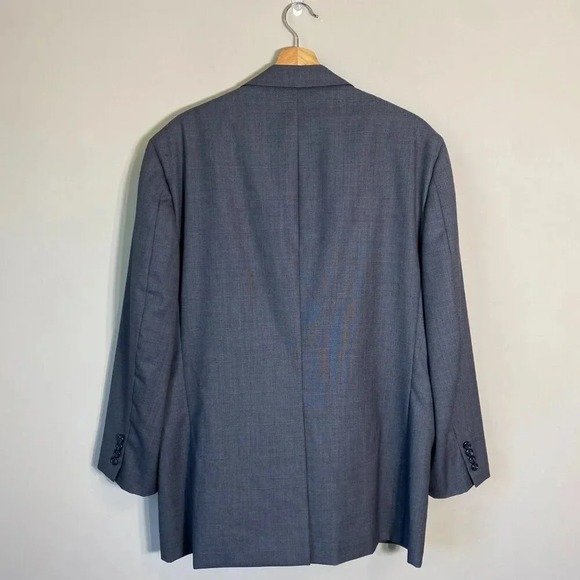 Hickey Freeman Canterbury Wool Sport Coat Dinner Jacket Blazer Men's 44R Gray - Picture 3 of 14